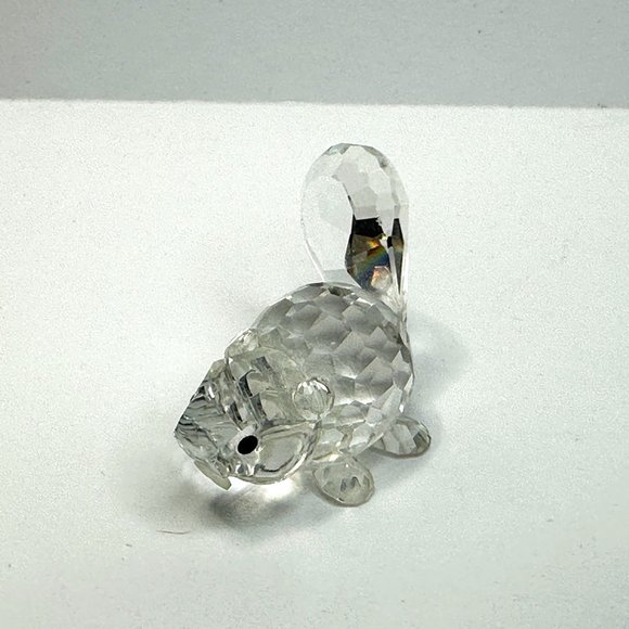 Swarovski Silver Crystal Lying Baby Beaver 7616 NR 000 003 w/cert Display mirror